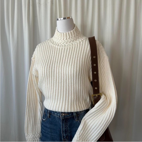 L.L. Bean Signature Women's Signature Original Cotton Ribbed Sweater, Mockneck - Picture 5 of 8